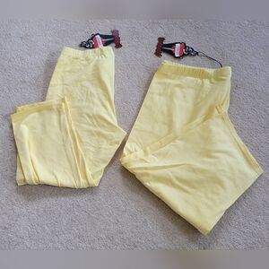 NWT Insanity Yellow Capri Leggings Sz  2X  XL L M S  Read Measurements